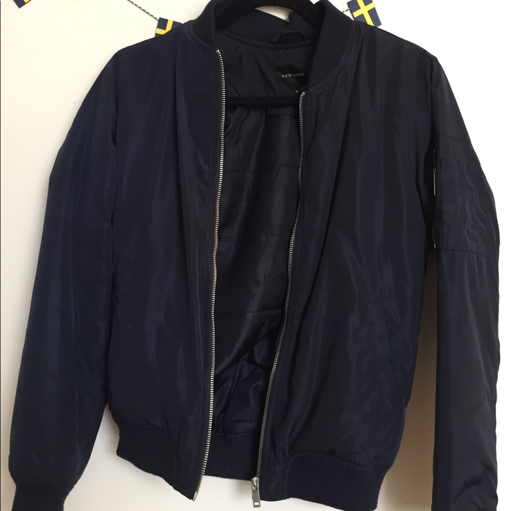 New look navy bomber jacket